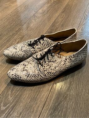 Poppy Barley Oxford Sz 6 Snakeskin Print